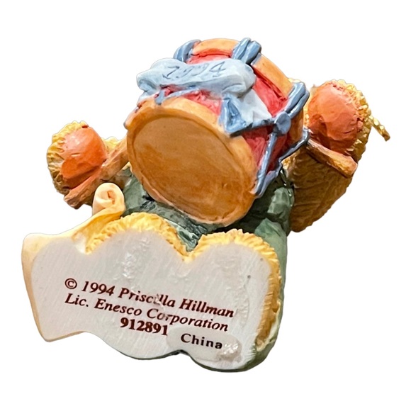Cherished Teddies Vintage 1994 Resin Christmas Ornament 912891 Drummer Boy 3A - Picture 8 of 8